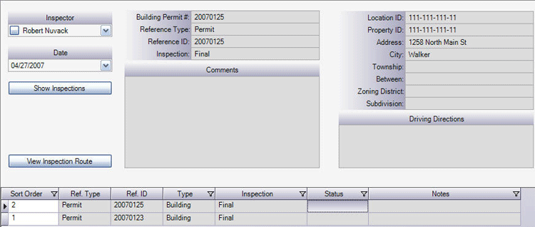 Permit Software Inspection Route Image